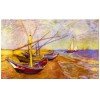 Cañamazo estampado - Barcos de Saintes - Maries - Van Gough