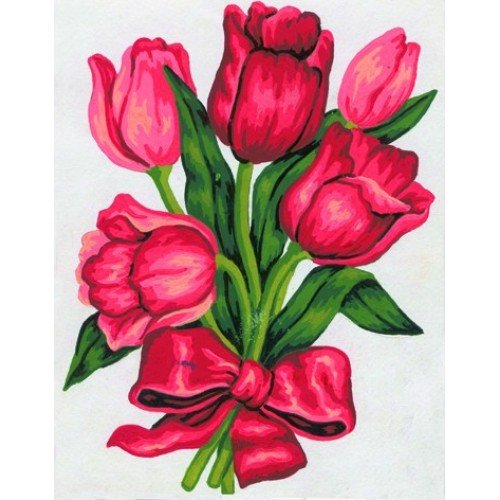 Printed tapestry canvas - Tulips