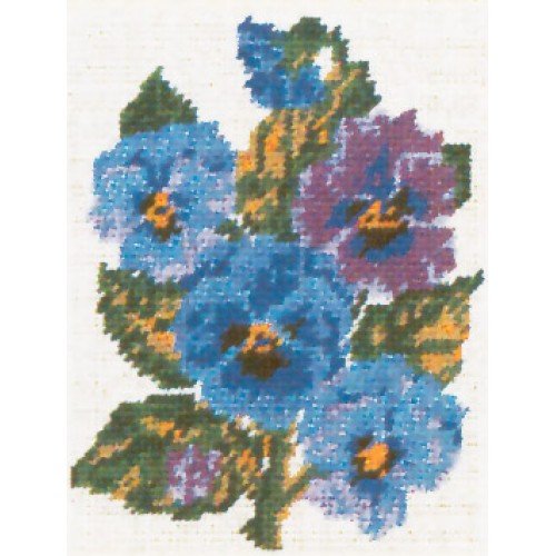 Printed tapestry canvas - Pansies