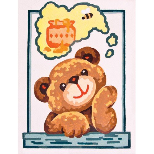 Printed tapestry canvas - Honey Bear