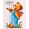 Printed tapestry canvas - Lost Bear