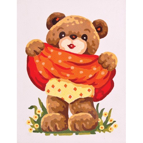 Printed tapestry canvas - Girl Bear