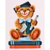 Printed tapestry canvas - Scholar Bear