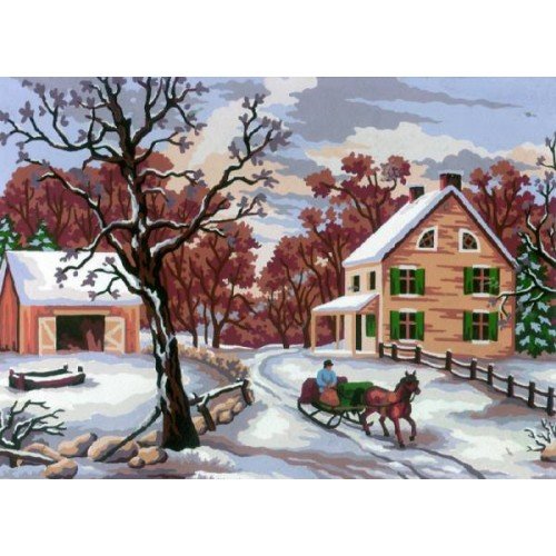 Printed tapestry canvas - Sleigh Ride