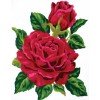 Printed tapestry canvas - Red Rose and Rose Bud