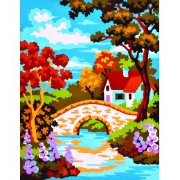 Printed tapestry canvas - Stone Bridge