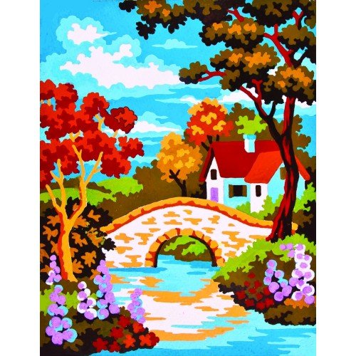 Printed tapestry canvas - Stone Bridge