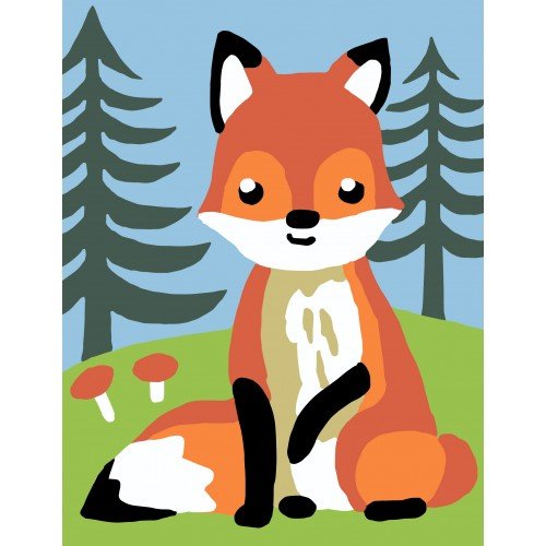 Printed tapestry canvas - Fox-cub