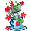 Printed tapestry canvas - Mouse in Cup