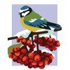 Printed tapestry canvas - Titmouse