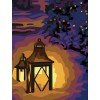 Printed tapestry canvas - Lanterns