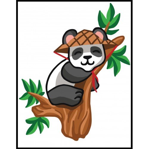 Printed tapestry canvas - Panda