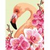 Cañamazo estampado - Flamenco rosado