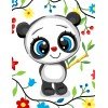 Printed tapestry canvas - Panda smile
