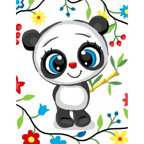 Printed tapestry canvas - Panda smile