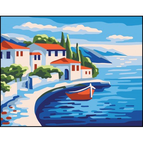 Printed tapestry canvas - Scarlet roofs