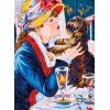 Printed tapestry canvas - Lady wit dog