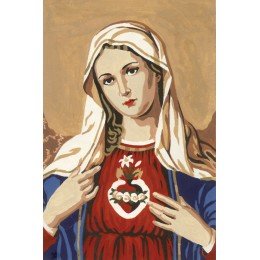 Cañamazo estampado - Virgen María