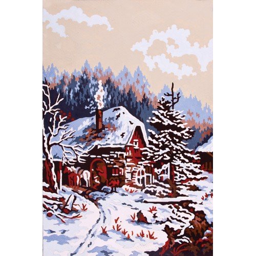 Printed tapestry canvas - Snow Scene