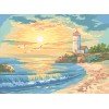 Printed tapestry canvas - Sunset Lighthouse