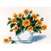 Printed tapestry canvas - Vase of Daisies