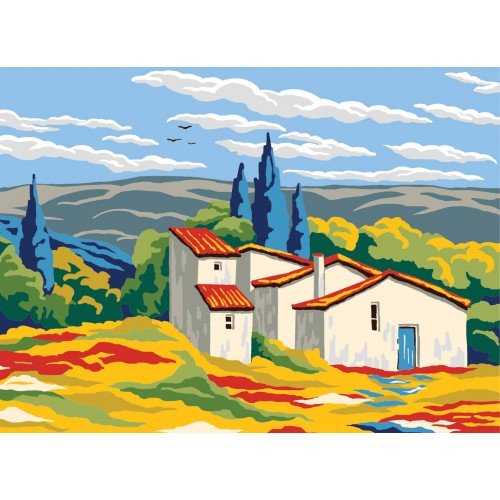 Printed tapestry canvas - White house