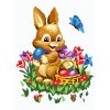 Cañamazo estampado - Conejo de Pascua