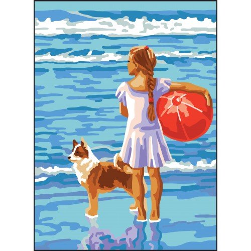 Printed tapestry canvas - Girl with ball