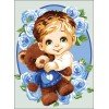 Printed tapestry canvas - Teddy bear for a boy