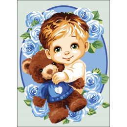 Printed tapestry canvas - Teddy bear for a boy