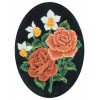 Printed tapestry canvas - Daffodils and Roses, Oval