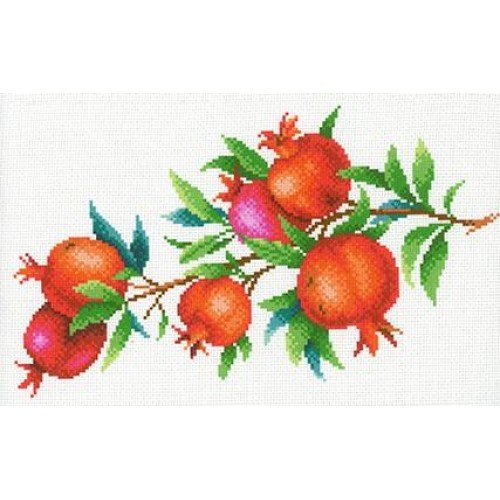 Stamped Aida canvas - Pomegranate branch