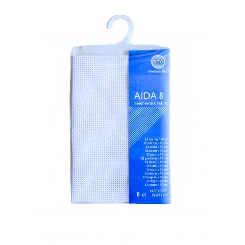 Cañamazo RTO Aida 8ct. tela blanca