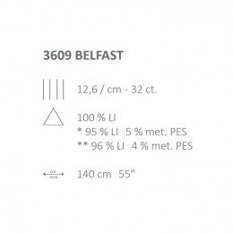 Cañamazo Zweigart 32ct. Belfast 3609/100 tela blanca