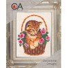Collection D`Art - Gatito en cesta de rosas