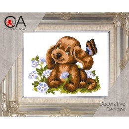 Collection D'Art - Puppy and Butterfly
