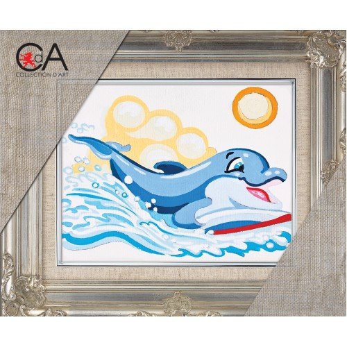Collection D'Art - Dolphin playing
