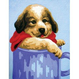 Collection D`Art - Cachorro en maceta azul