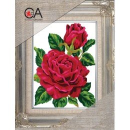 Collection D'Art - Red Rose and Rose Bud