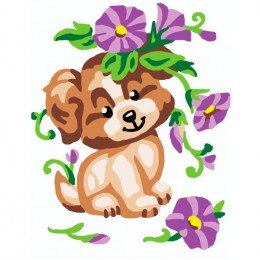 Collection D`Art - Cachorro con flores