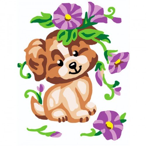 Collection D`Art - Cachorro con flores