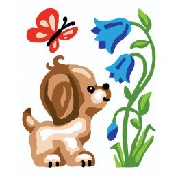 Collection D`Art - Cachorro con mariposa