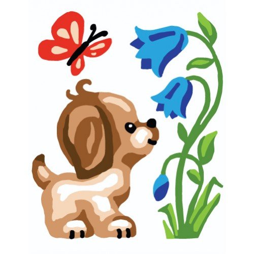 Collection D`Art - Cachorro con mariposa