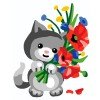 Collection D`Art - Gatito con flores