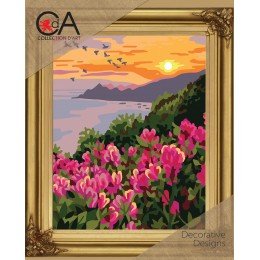 Collection D`Art - Cachorro en una cesta de flores