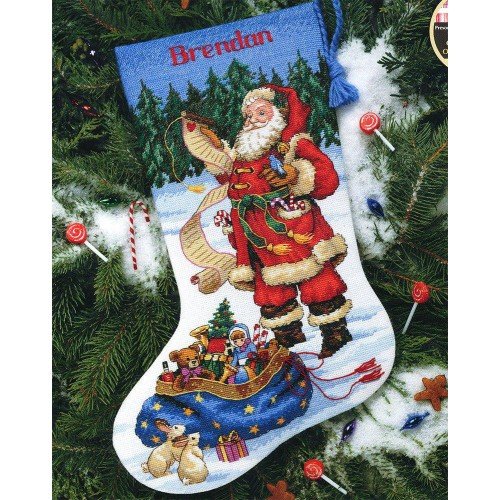 Dimensions - Checking his list Christmas stocking