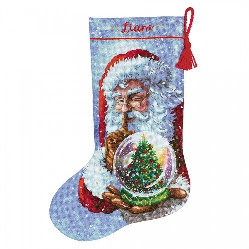 Dimensions - Stocking Santa snow globe