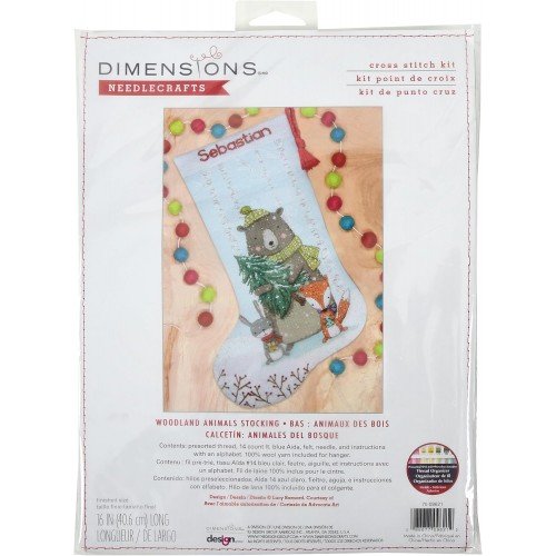Dimensions - Woodland Animals Stocking