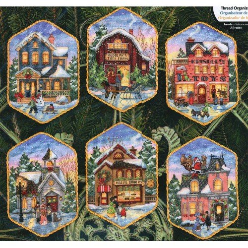 Dimensions - Adornos Pueblo navideño