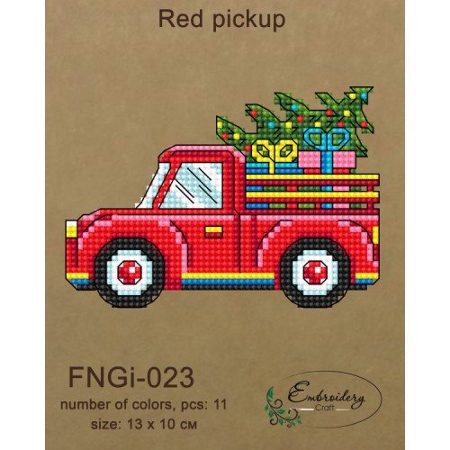 Embroidery Craft - Red pickup (beads)